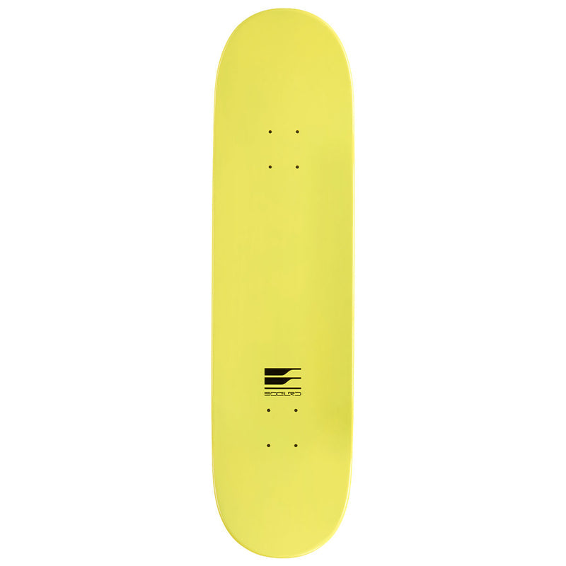 EDGLRD Tech Script Skateboard Deck - Yellow/Black Font - 8.50"