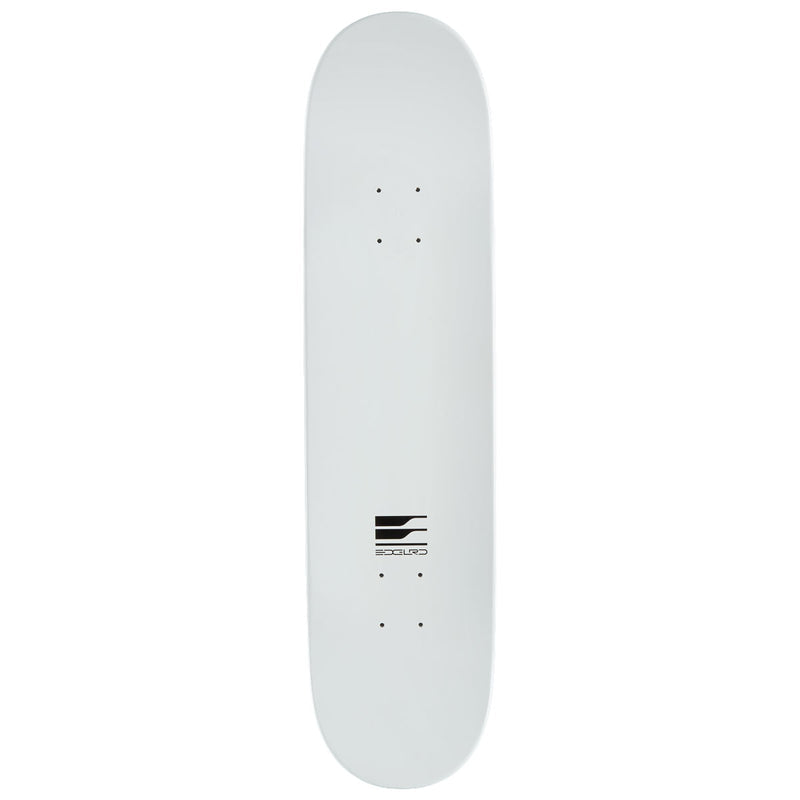 EDGLRD Tech Script Team Skateboard Deck - White/Black - 8.00"