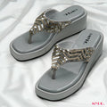 Eloria Zardosi Silver Heel - MYRO