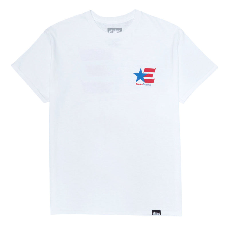 Etnies America T-Shirt - White/Blue/Red