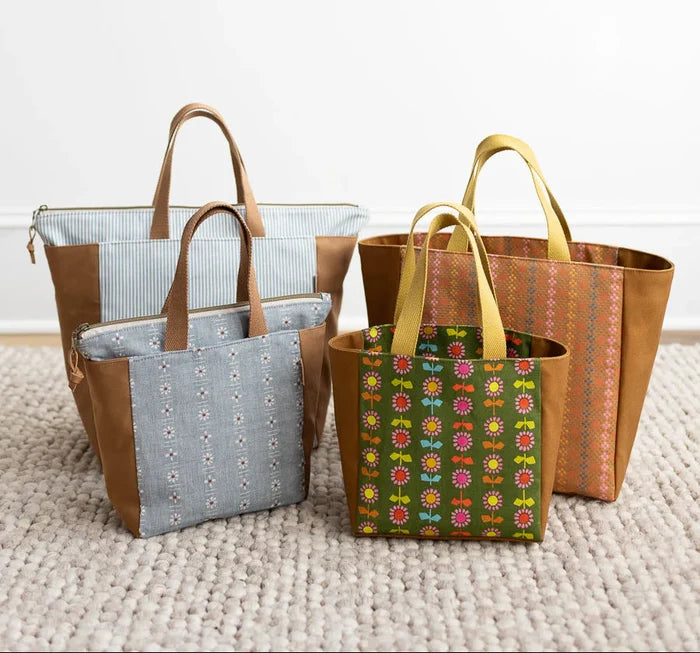 Fieldstone Tote paper pattern ||  Noodlehead