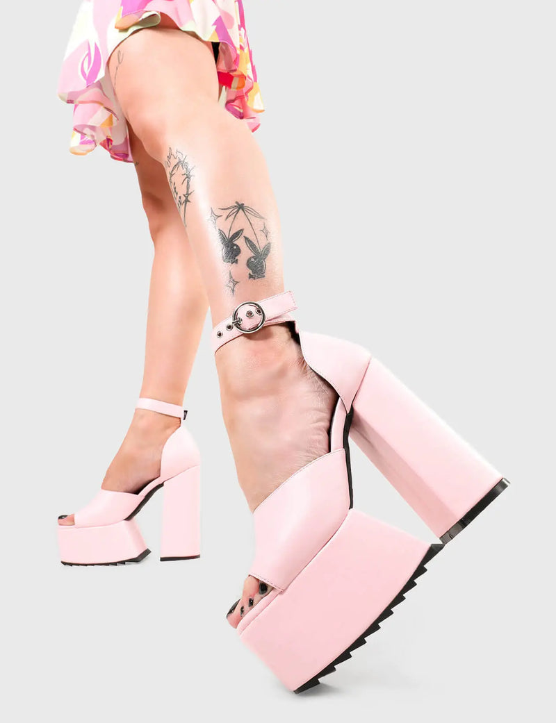 Yass Queen

Final Matter Platform Sandals in Pink faux leather. These sandals feature an adjustable pink ankle strap with silver eyelets and 'O' ring shaped buckles, slay the game one platform at a time. Made with eco-friendly materials and 100% cruelty-free, these platform boots are as ethical as they are HOT!

- Platform Height
- Heel Height
- Adjustable pink ankle strap
- Silver eyelets with 'O' ring shaped buckle
- Platform sole
- Shark's teeth grip
- Round Toe 
- 100% vegan 

SKU: LMF 2678 - PinkPU