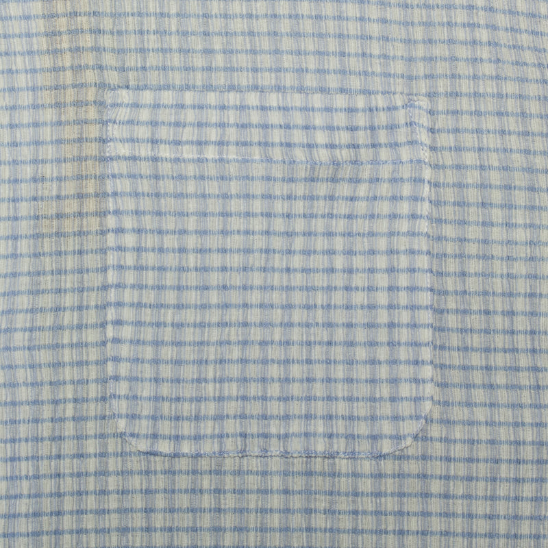 Stussy | Flat Bottom Crinkled Shirt Style # 1110324 Color : Blue Check