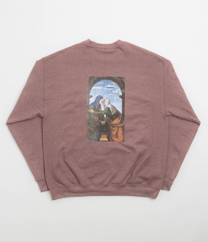 Fucking Awesome Believe Crewneck Sweatshirt in Maroon