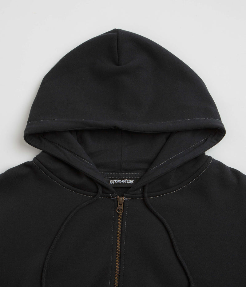 Fucking Awesome Contrast Stitch Hoodie in Black