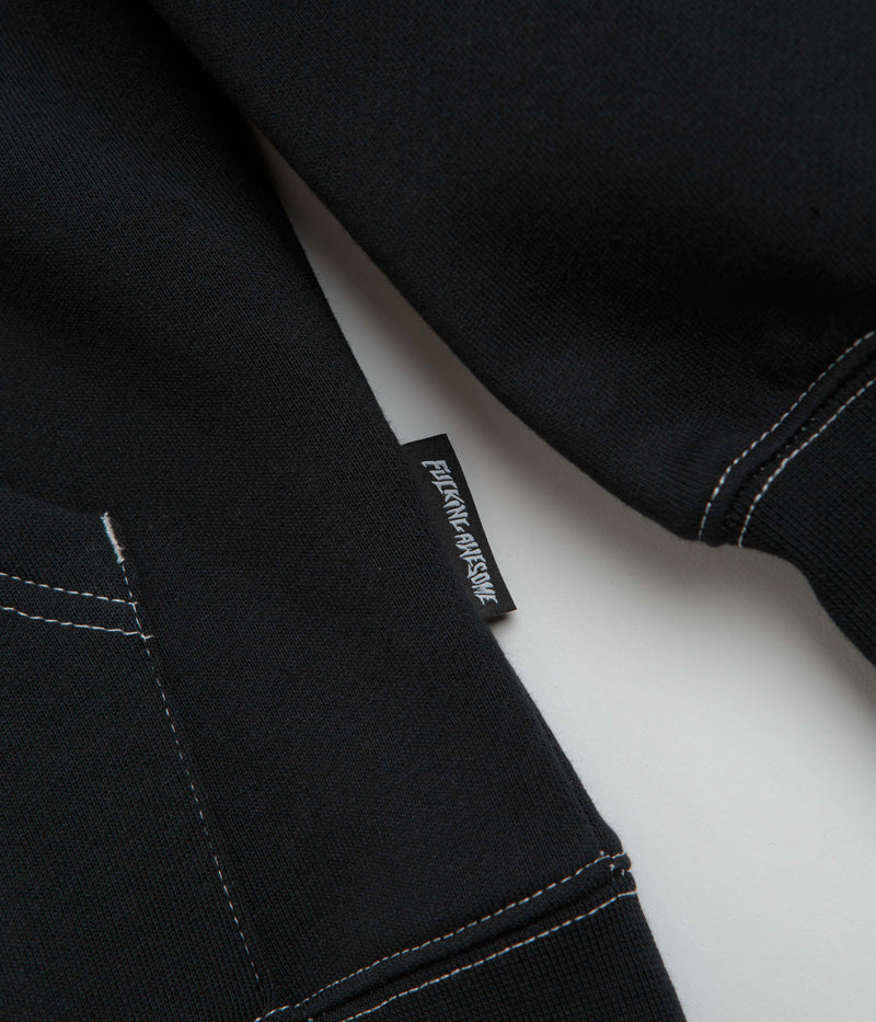 Fucking Awesome Contrast Stitch Hoodie in Black
