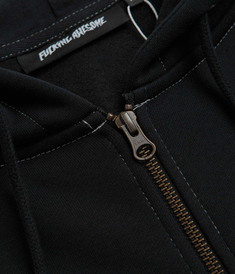 Fucking Awesome Contrast Stitch Hoodie in Black