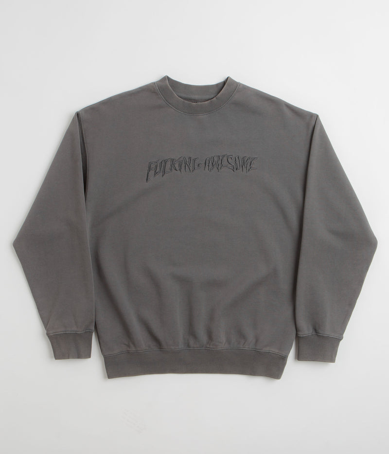 Fucking Awesome Distressed Stamp Crewneck Sweatshirt in Black