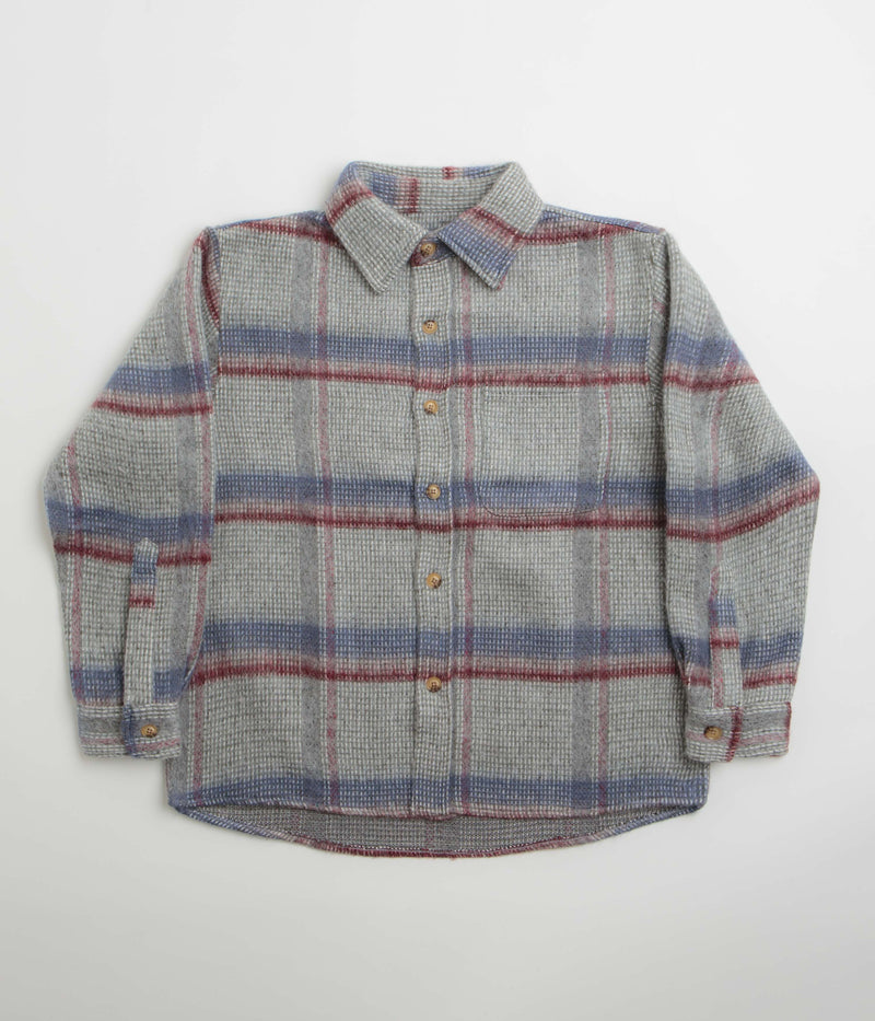 Fucking Awesome Oversized Flannel Shirt in Grey and Blue