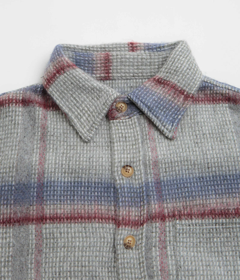 Fucking Awesome Oversized Flannel Shirt in Grey and Blue