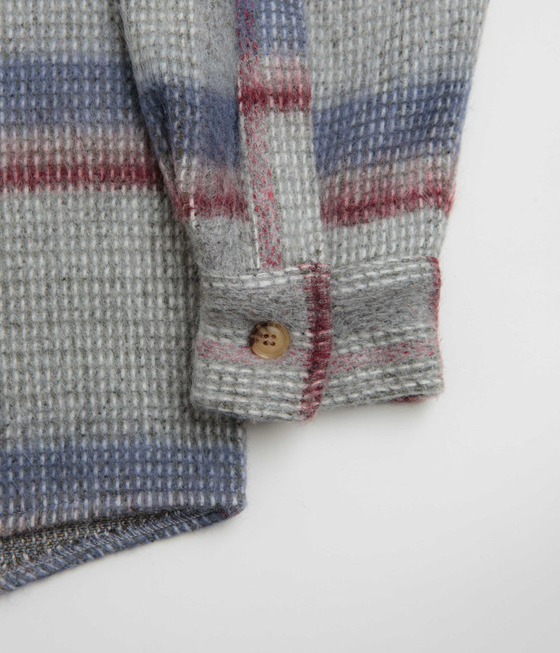 Fucking Awesome Oversized Flannel Shirt in Grey and Blue