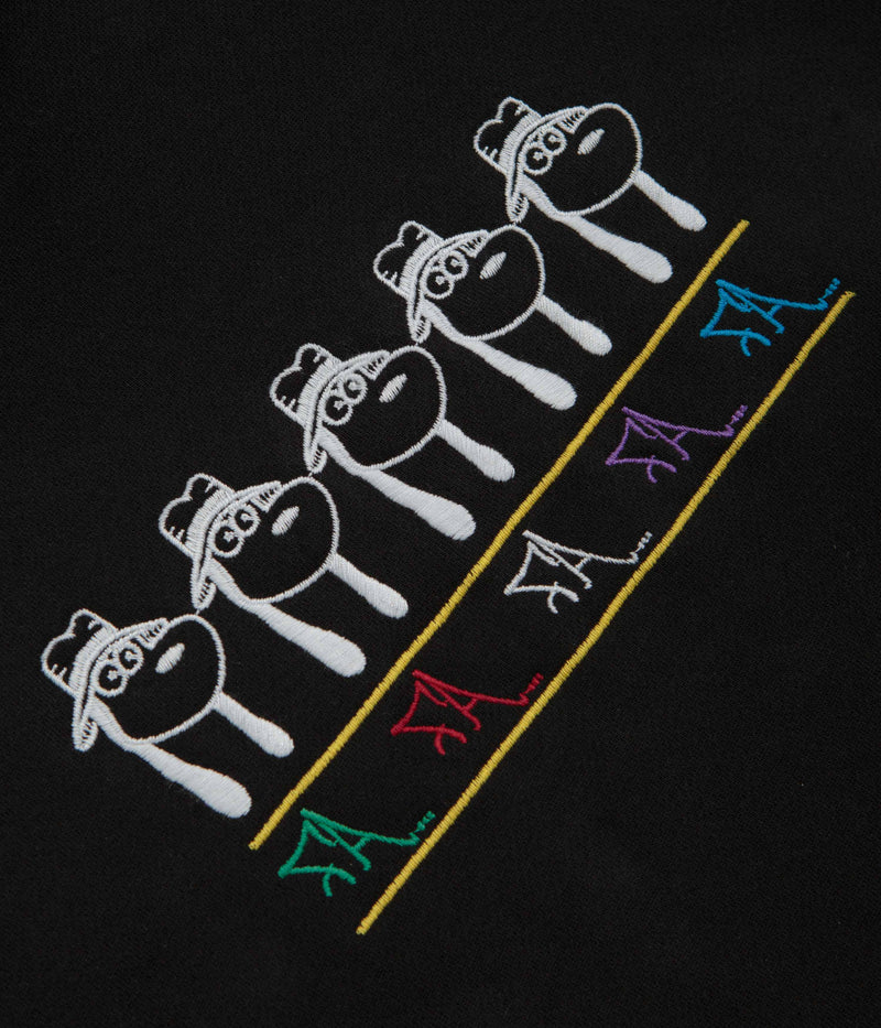 Fucking Awesome Spike Repeat Embroidered Hoodie in Black