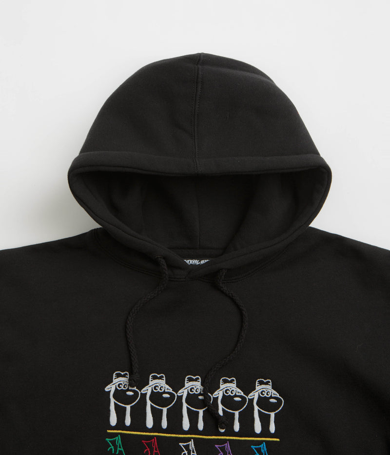 Fucking Awesome Spike Repeat Embroidered Hoodie in Black