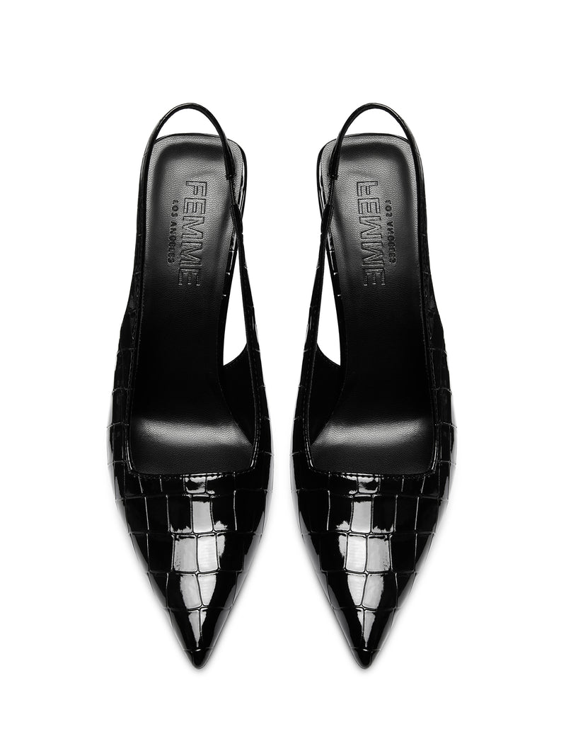 G63 Slingback - Exotic Noir