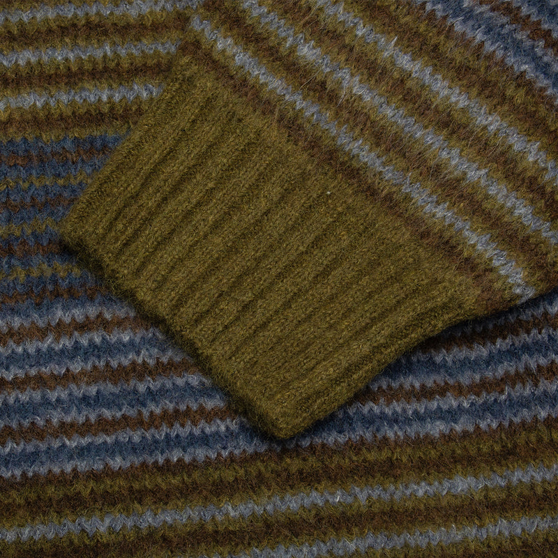 Polar Skate Co. | George Sweater
Color : Blue / Green Stripe