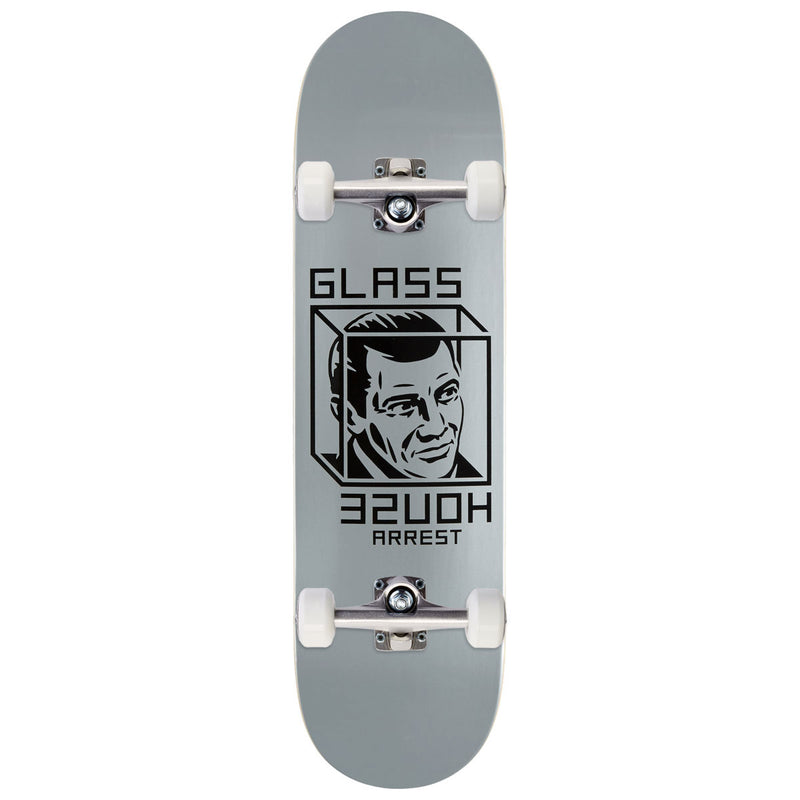 Glass House House Arrest Skateboard Complete - Metallic Silver - 8.50"