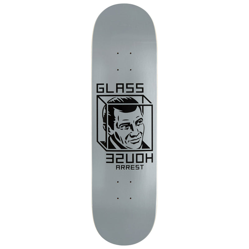 Glass House House Arrest Skateboard Deck - Metallic Silver - 8.50"