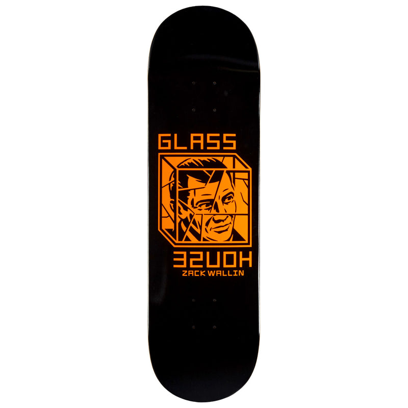 Glass House Wallin House Arrest Skateboard Deck - Flourescent Orange - 8.88"