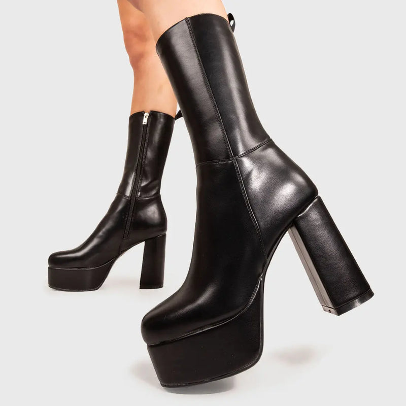 Going Under Platform Calf Boots lamodawebsite
