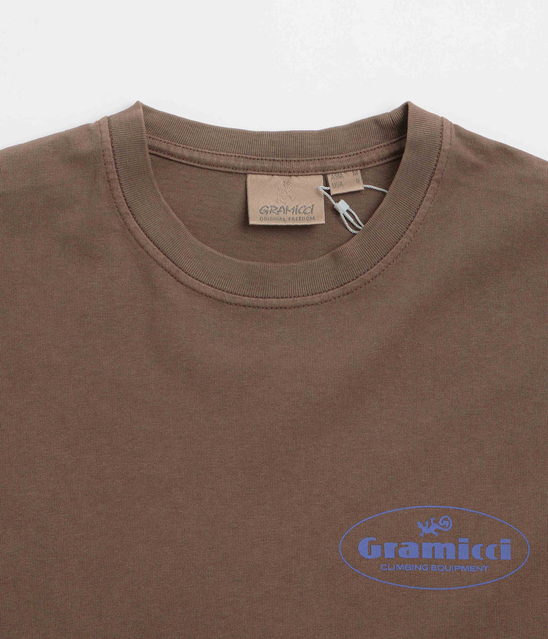 Gramicci Climbing Equipment T-Shirt in Brown Pigment