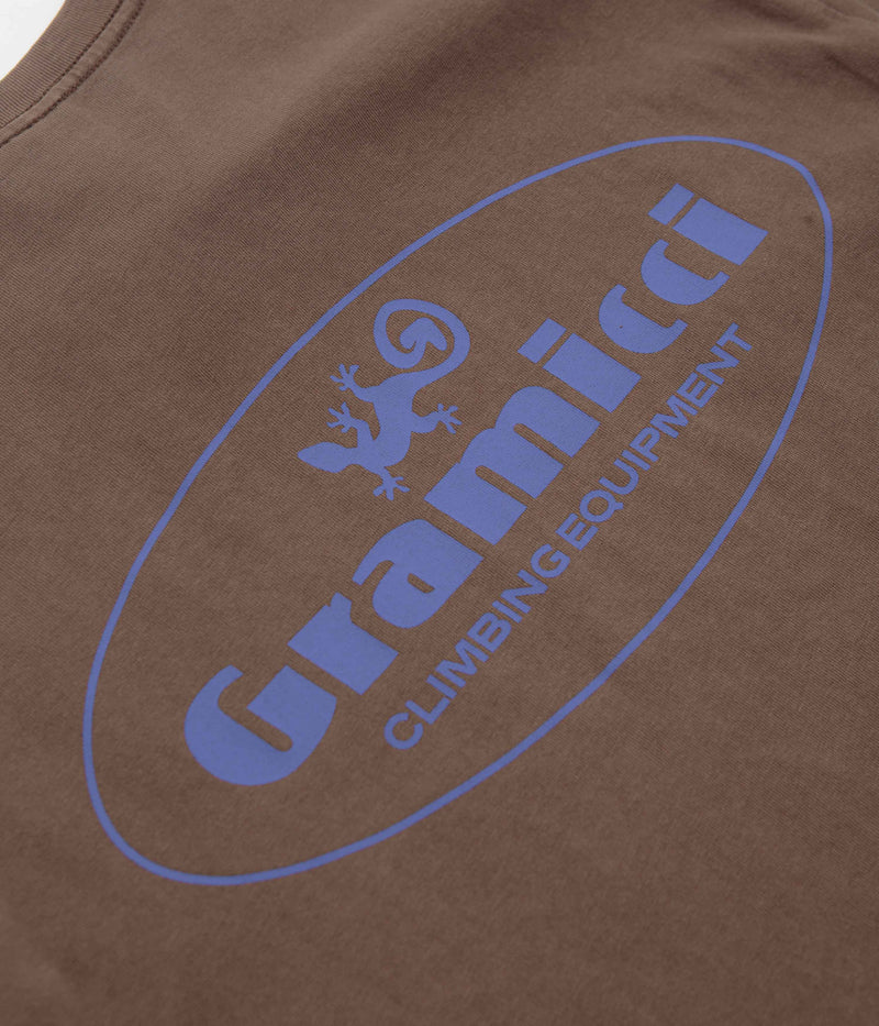 Gramicci Climbing Equipment T-Shirt in Brown Pigment
