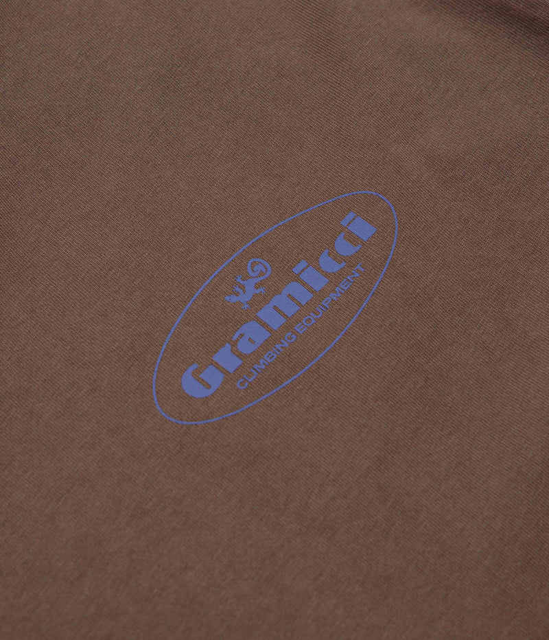 Gramicci Climbing Equipment T-Shirt in Brown Pigment