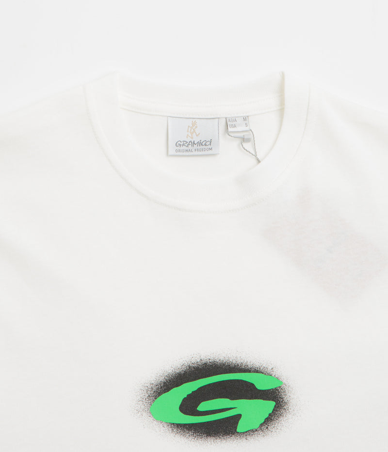 Gramicci G-Blur T-Shirt in White and Green