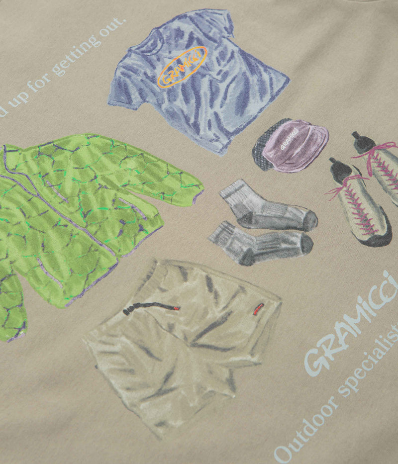 Gramicci Geared Up T-Shirt in Khaki