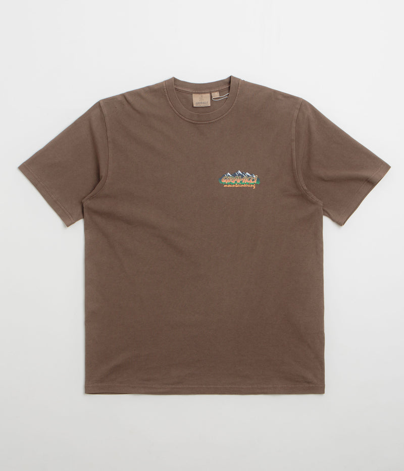 Gramicci Mountaineering T-Shirt in Brown Pigment