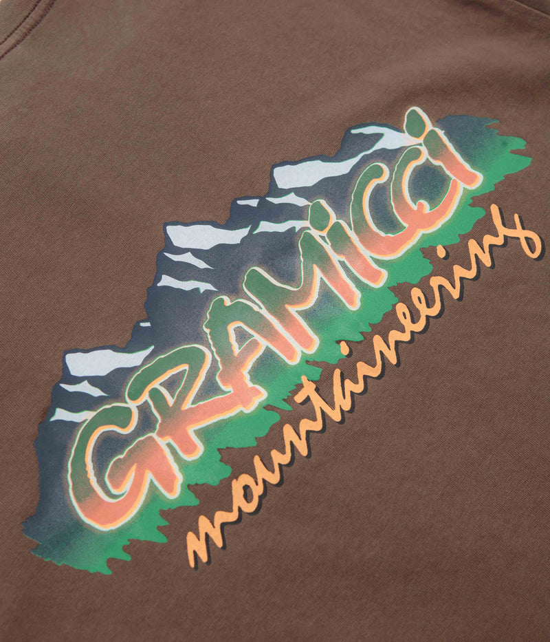Gramicci Mountaineering T-Shirt in Brown Pigment