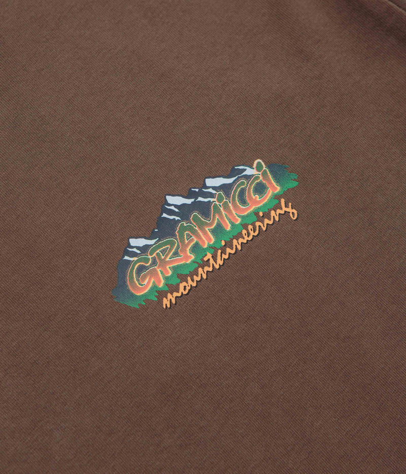 Gramicci Mountaineering T-Shirt in Brown Pigment