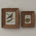 Hand-Woven Wicker Photo Frame, Natural, Holds 5x7 Photo