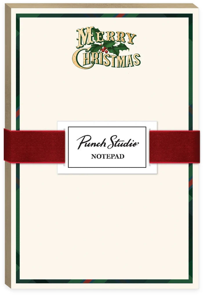 Heirloom Christmas Greeting Foil Notepad