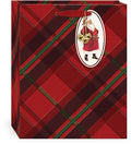 Heirloom Christmas Red Plaid Large Vertical Gift Bag