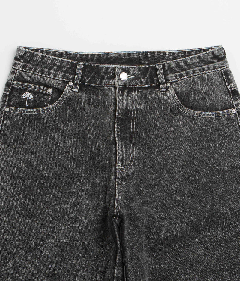 Helas Dieu Grec Jean Shorts in Washed Black