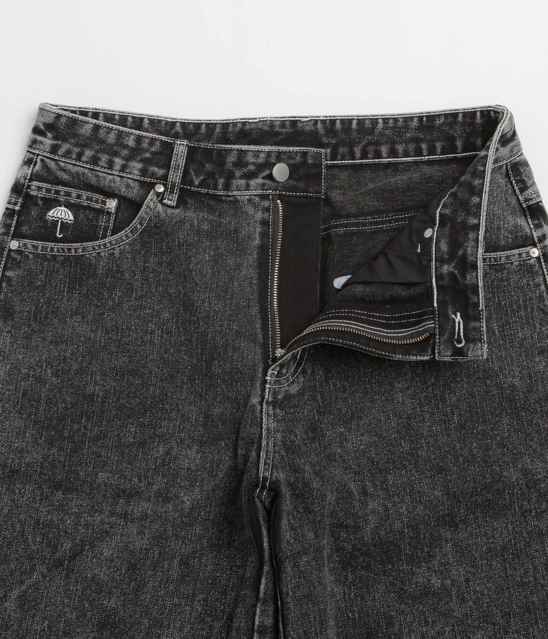 Helas Dieu Grec Jean Shorts in Washed Black