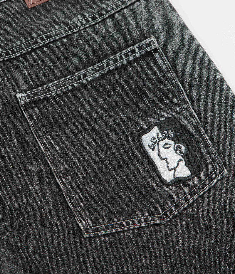 Helas Dieu Grec Jean Shorts in Washed Black