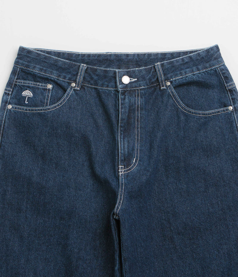 Helas Dieu Grec Jean Shorts in Washed Navy