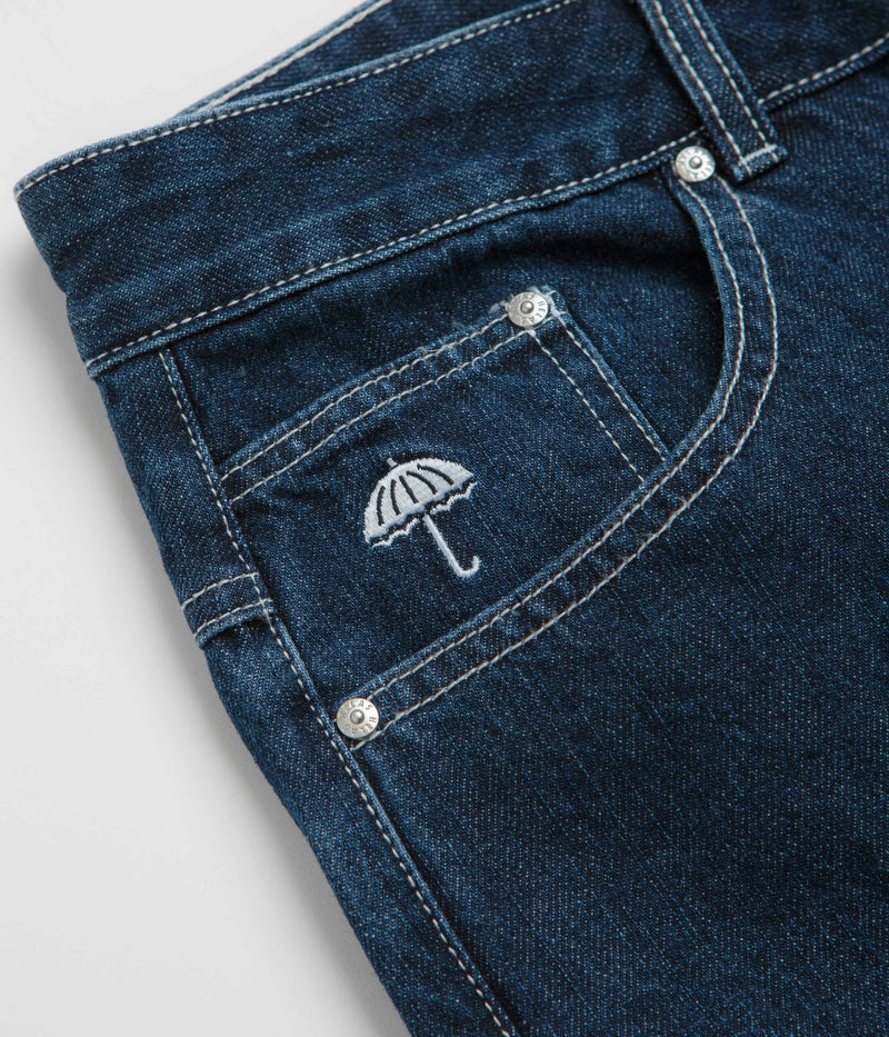 Helas Dieu Grec Jean Shorts in Washed Navy