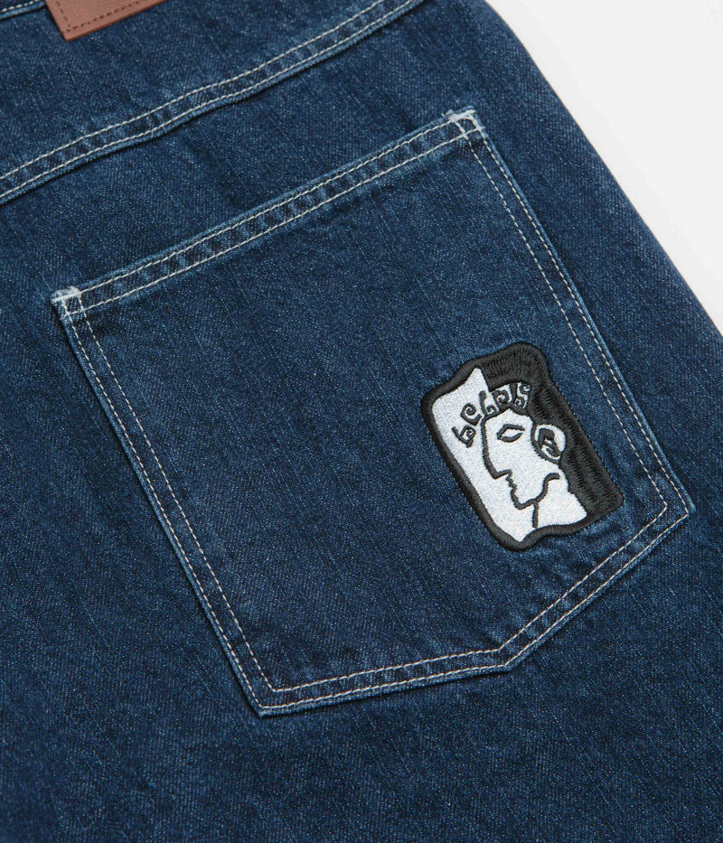 Helas Dieu Grec Jean Shorts in Washed Navy