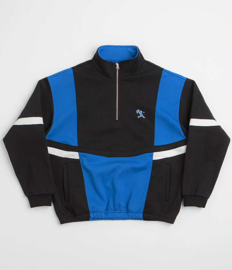 Helas Hoop Quarter Zip Sweatshirt in Blue and Black