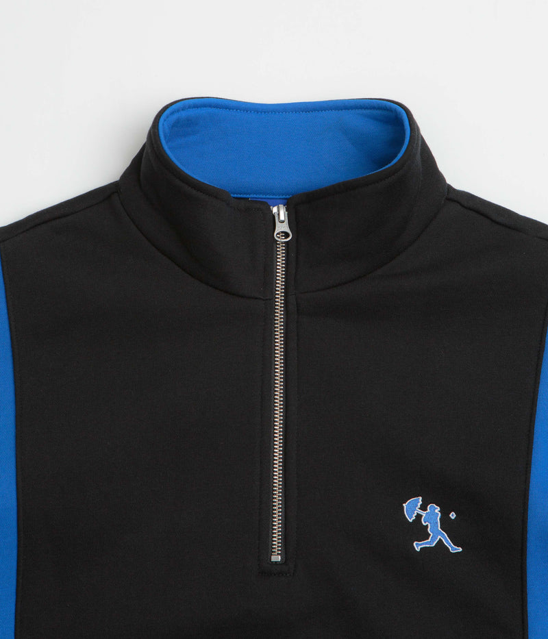 Helas Hoop Quarter Zip Sweatshirt in Blue and Black