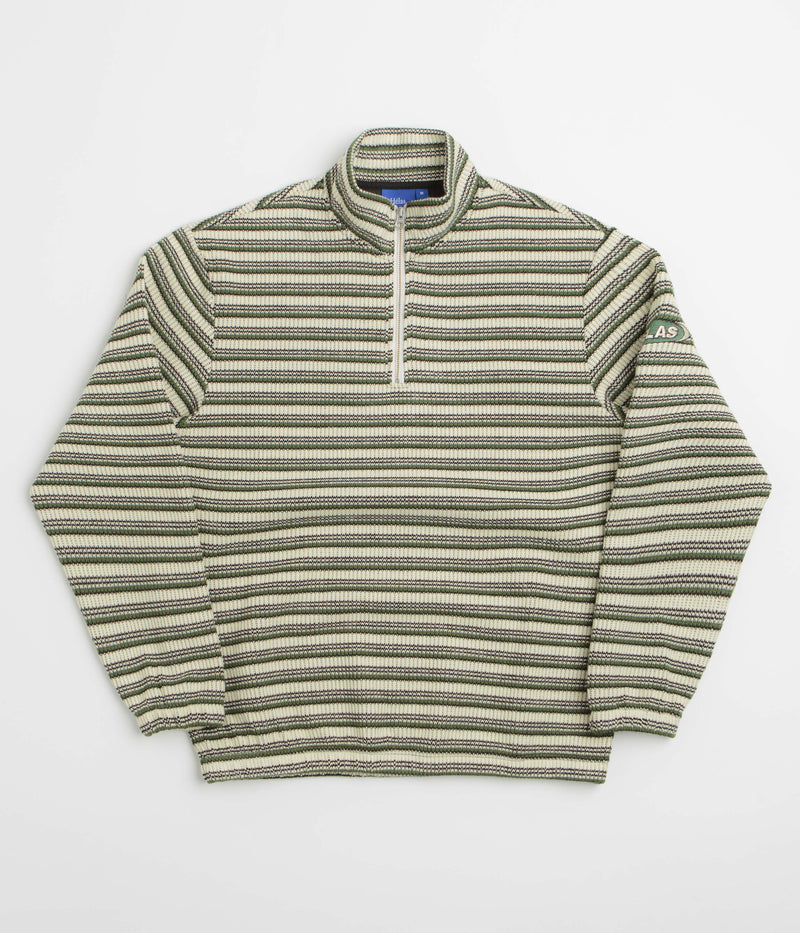 Helas Quentin Quarter Zip Knit Sweatshirt in Striped Multi