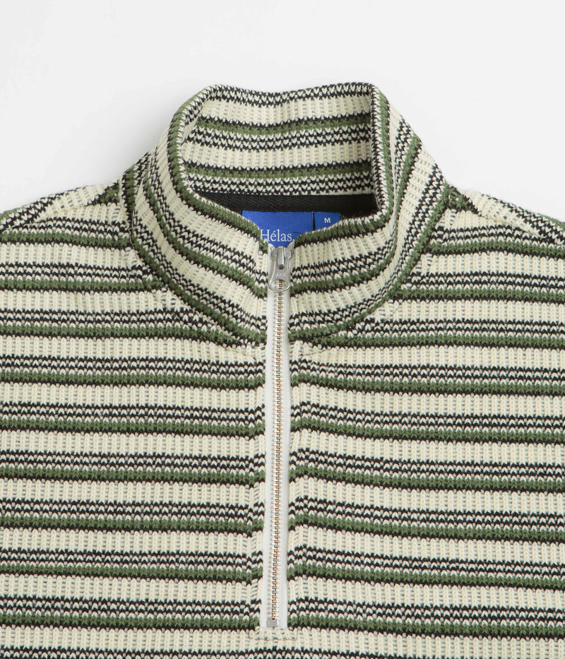 Helas Quentin Quarter Zip Knit Sweatshirt in Striped Multi