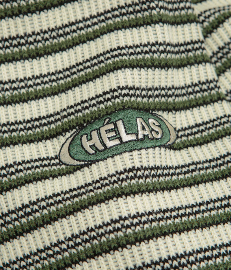 Helas Quentin Quarter Zip Knit Sweatshirt in Striped Multi