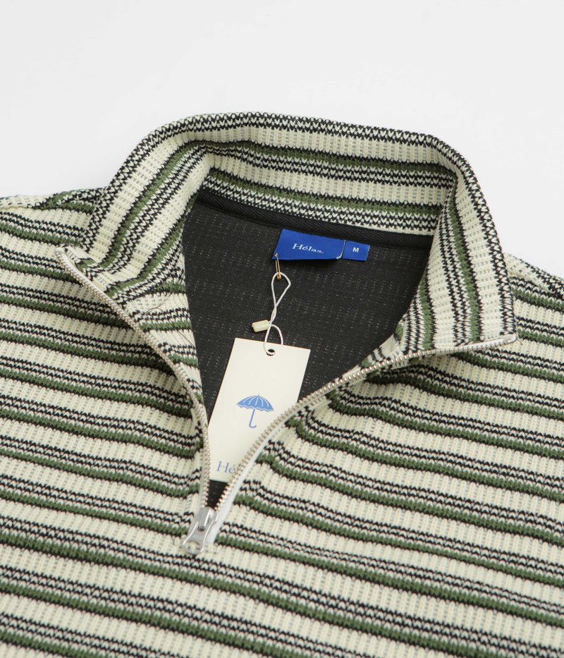 Helas Quentin Quarter Zip Knit Sweatshirt in Striped Multi