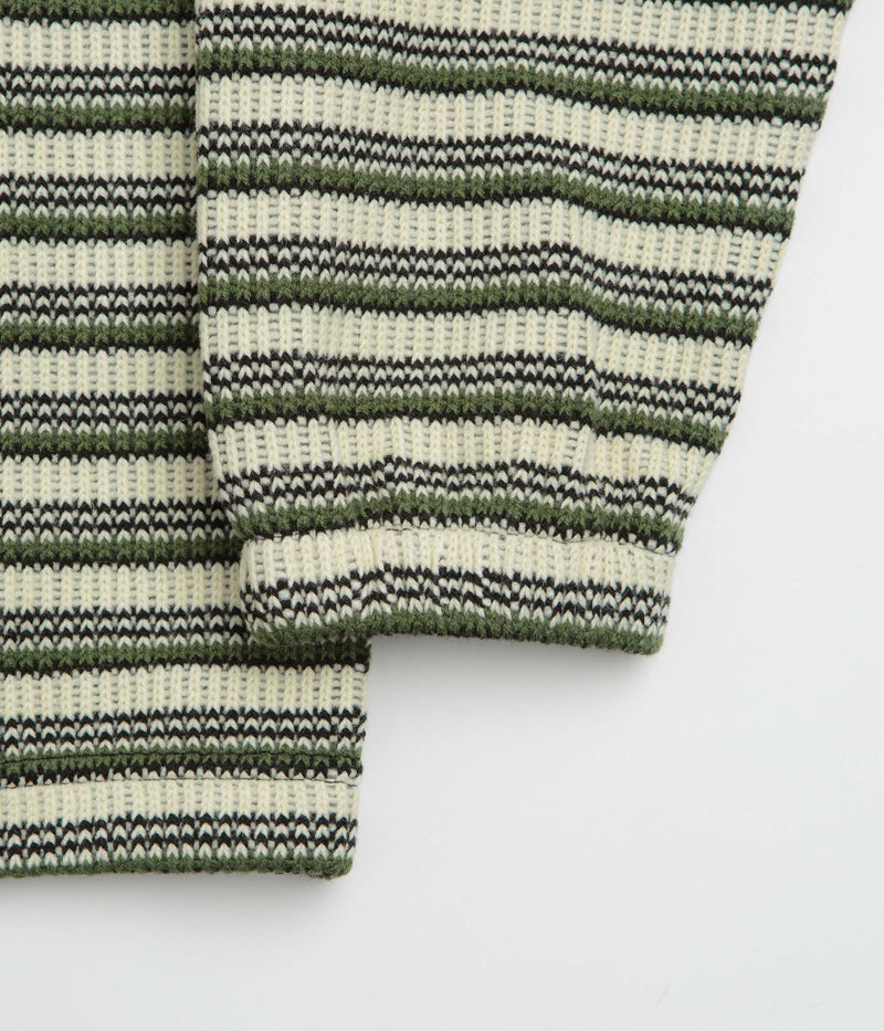 Helas Quentin Quarter Zip Knit Sweatshirt in Striped Multi