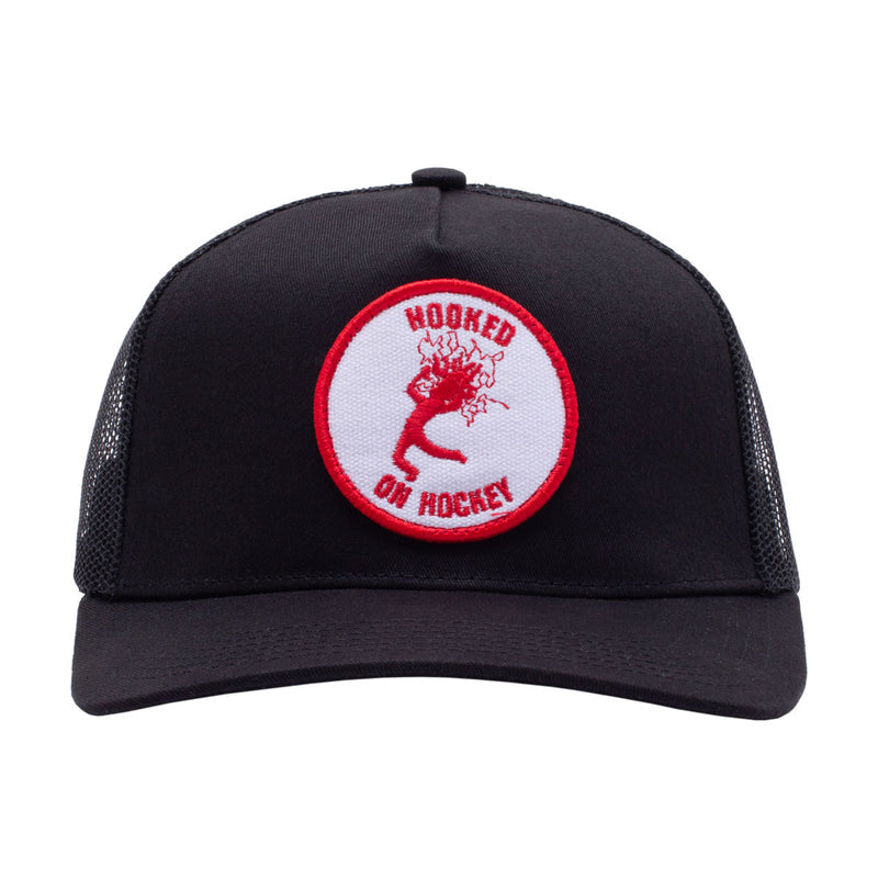 Hockey Hooked On Hockey Hat - Black