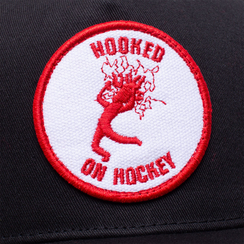 Hockey Hooked On Hockey Hat - Black