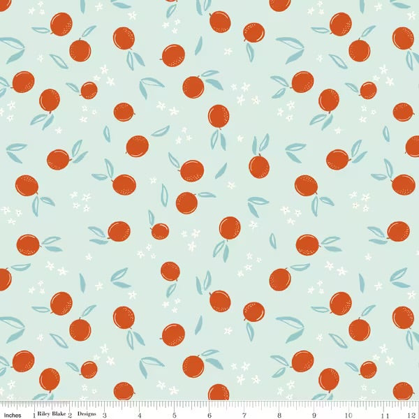 Homage - Oranges Washed Denim | Riley Blake Designs | Quilting Cotton